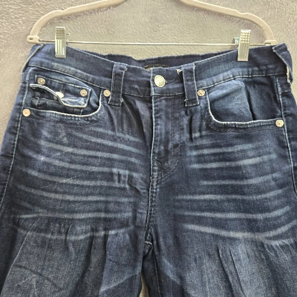 True Religion Men Jeans‎ 32 Blue Denim Rocco Relaxed Skinny Dark Wash READ